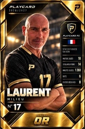 Carte joueur Laurent niveau Or